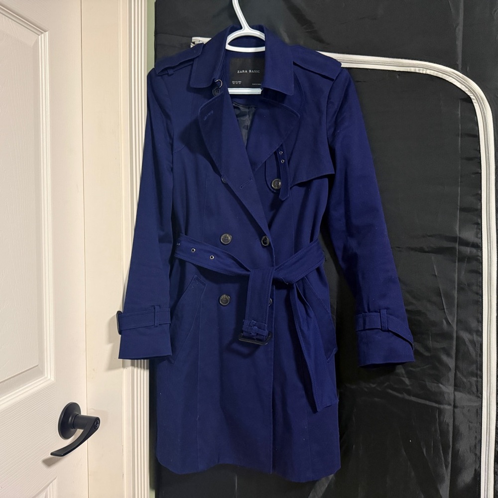 Zara Women's Indigo Trench Coat